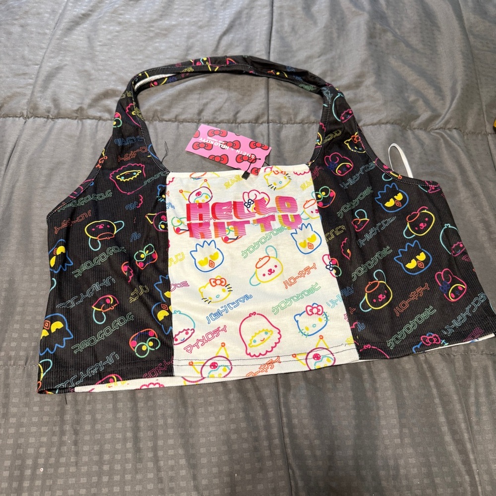 Hello Kitty X SHEIN Halter Crop Top Shirt Size 4x Roughly Us Size 2x New NWT